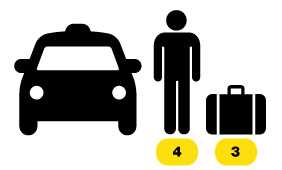 taxi service number of passangers